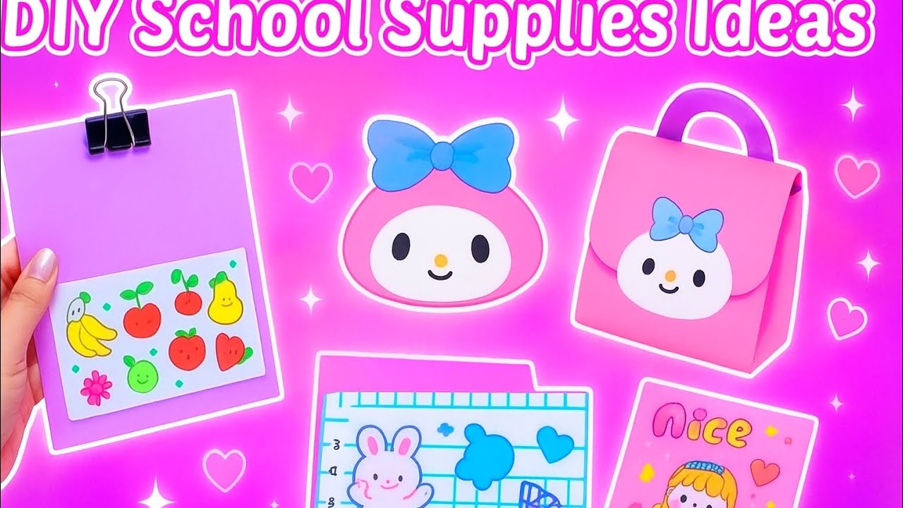DIY School Supplies Ideas | Cute & Easy Paper Crafts for Students 💖 ...
