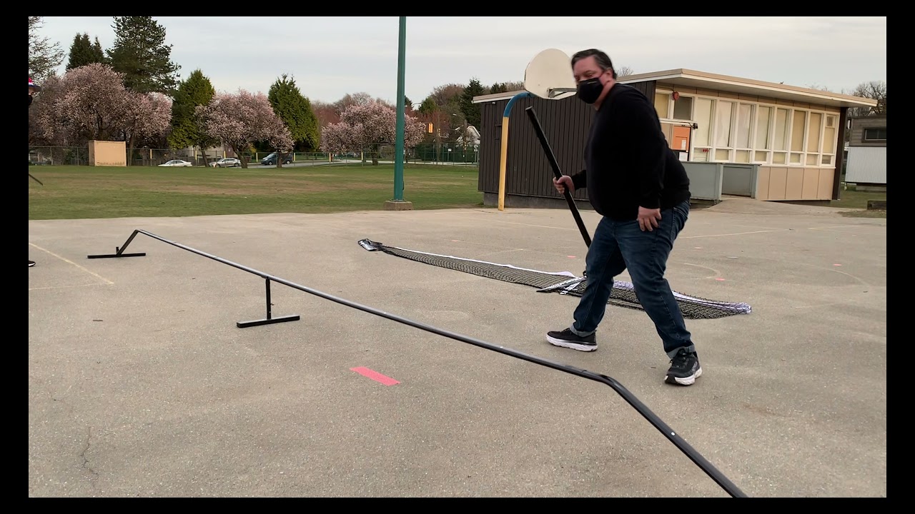 Как установить портативную сетку для пиклбола