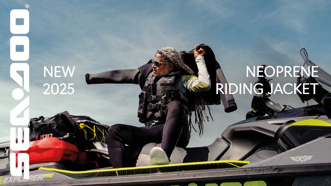 New 2025 Neoprene Riding Jacket | Sea-Doo - YouTube