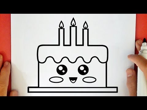 Come Disegnare Una Torta Di Compleanno Kawaii Youtube