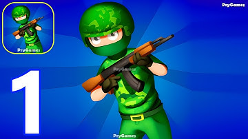 Stickman War 3D: Shoot N Merge - Gameplay Walkthrough Part 1 Stickman Army War Bastion Android Game