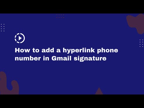 How to include a hyperlink phone number in your Gmail signature