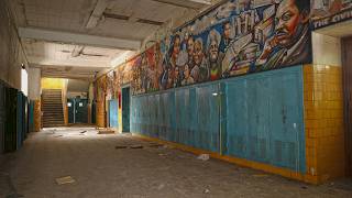 Intact Abandoned School in Detroit with Beautiful Murals Vetal Elementary School "Uncut"