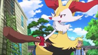 Braixen repaired her stick (Pokemon XYZ)