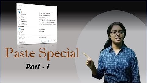 How to use Paste Special in Excel - Part1