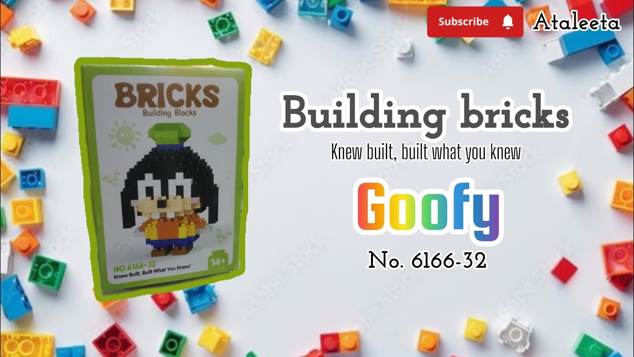step by step assembling GOOFY bricks series 6166-32 | tutorial