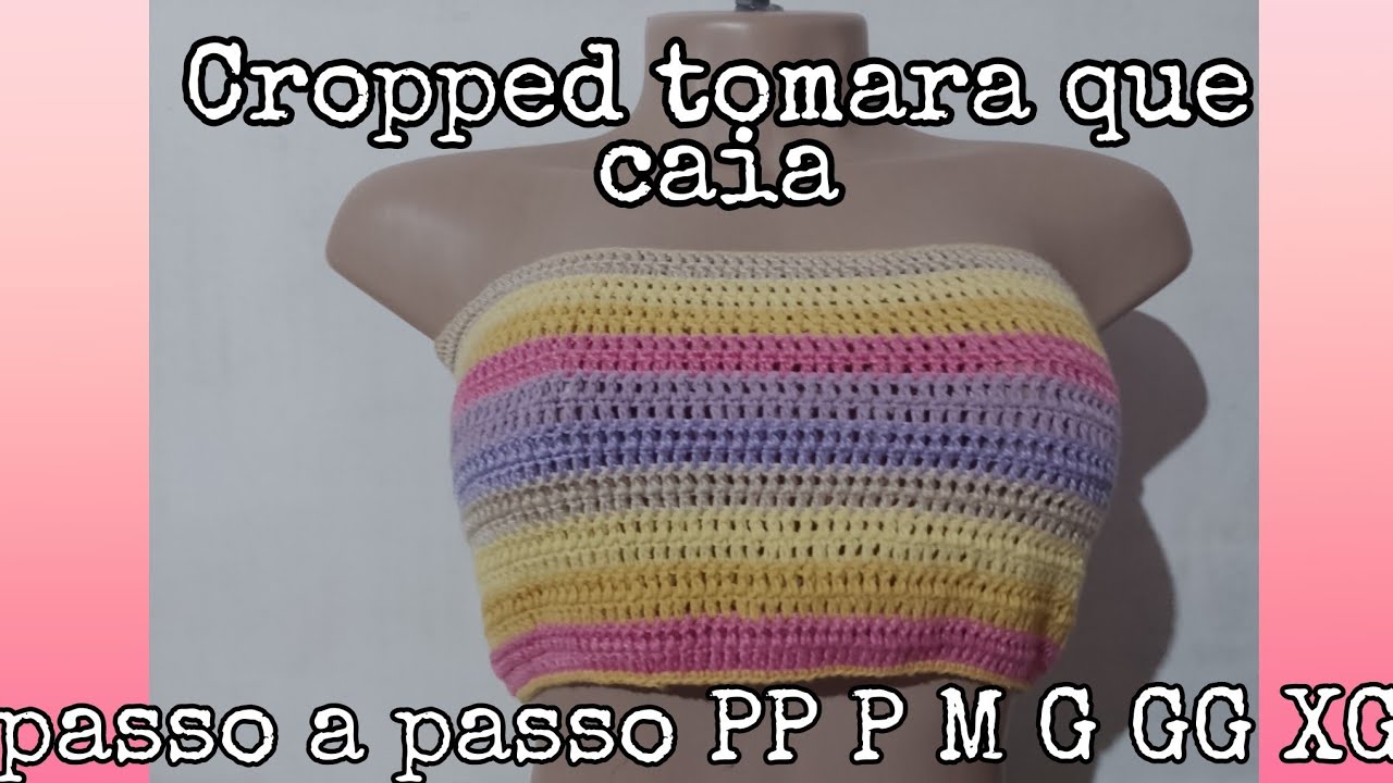 🌸CROPPED de crochê faixa Todos os tamanhos 
