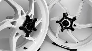 White Core Moto Apex-6 Lightest forged motorcycle wheels for ZX14