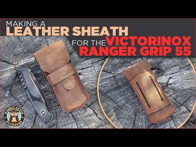 The Leather Scabbard for Victorinox 130 Mm is Made of Genuine Leather  /leather Case With Belt Clip for Victorinox Ranger Wood 55. 