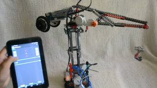 ICrane LEGO NXT 2.0 + Pneumatic set Bluetooth controlled