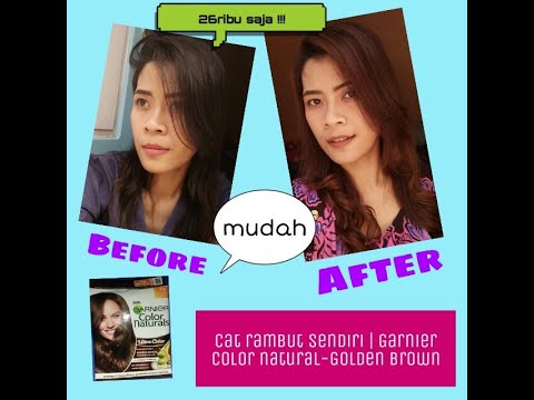  Cara  cat  rambut  sendiri di rumah with Garnier color 