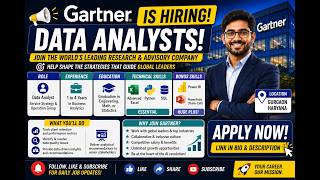 Celebrity Gartner Hiring Data Analysts🔥 Python & SQL Jobs | Gurgaon Careers 📊 Profile