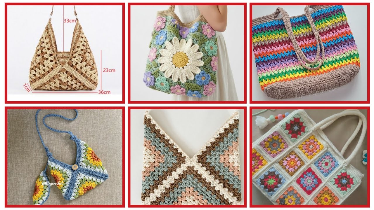 Creative Crochet Handbag Design with Neat and Clean Finish