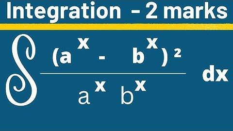 Integration | 2 marks @EAG