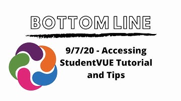 Bottom Line for 9/7/20 - Accessing StudentVUE Tutorial and Tips!