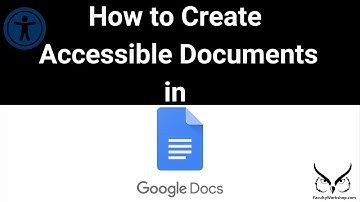 How To Make a Document Accessible in Google Docs