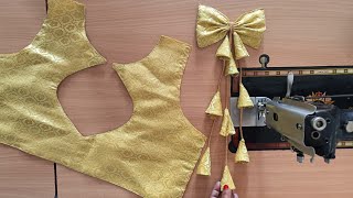 boat neck blouse ki latest design cutting and stitching ll Blouse Ki Design ll back neck design