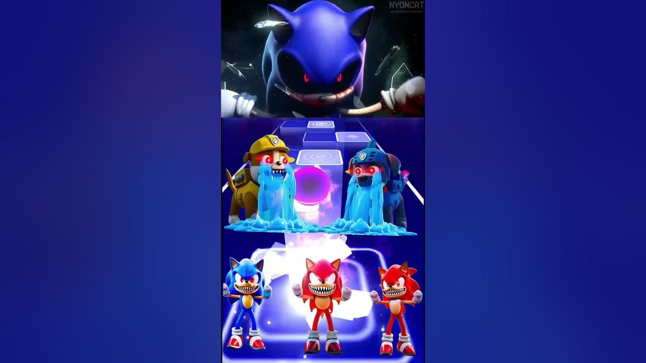Sonic Exe 🆚 Knuckles Exe Sonic 🆚 Sonic 3 X Dance Song Tiles Hop EDM Rush #sonic3 #sonic #tileshop