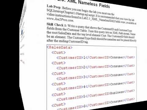 SQL2008DevVol5 Lab2 3 XML NamelessXMLFieldsGoodVideo