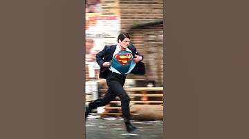 Clark Kent transforms into #superman  on the street 