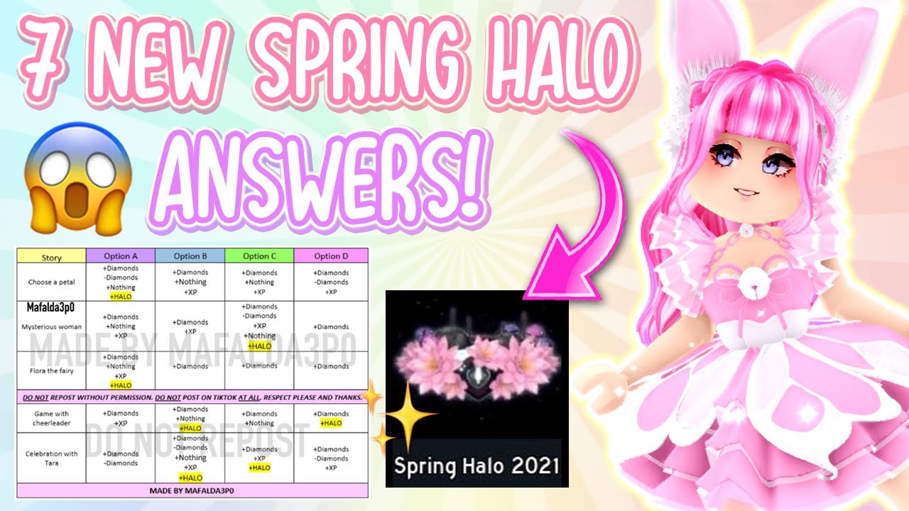 🌸ALL 12 NEW SPRING HALO ANSWERS🌸~Royale High 