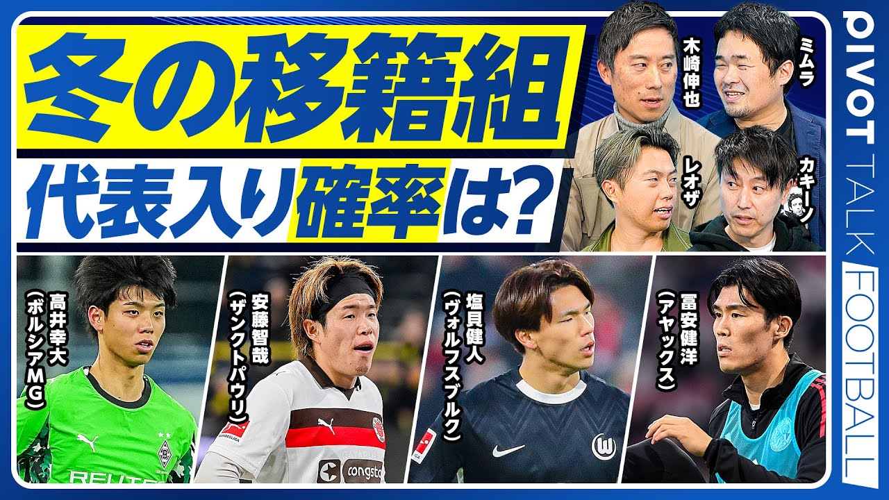【冬の移籍選手、代表入りの確率は？】高井への大きな期待／塩貝代表入り確率は90％／冨安のフル出場はいつ？／W杯対戦国、チュニジアは怖くない／新監督ラムシに要注意／日本代表選手のピークは？