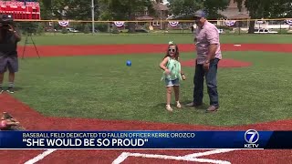 Baseball field at Miller Park dedicated to fallen police officer Kerrie Orozco