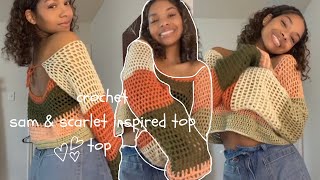 how to: crochet scarlet and sam inspired top by Kamryn Cain 36,628 views 10 months ago 22 minutes