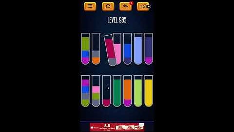 Water Sort Puzzle - Color Liquid Sorting Game Level 985 Solution