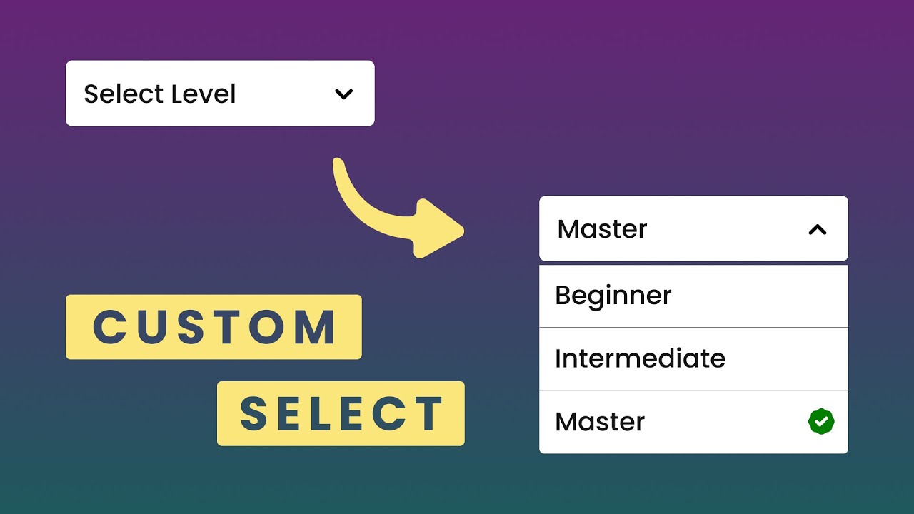 Kustom Select List Dropdown Modern Menggunakan HTML CSS dan Javascript ...