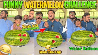 Funny watermelon challenge