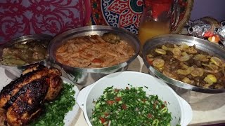 فطار اول يوم رمضان محشي زي كل المصريين