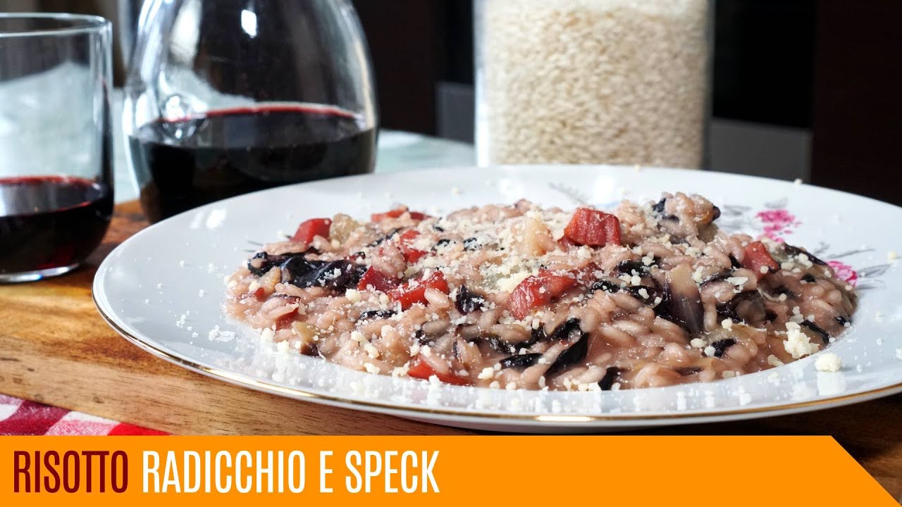Risotto radicchio e speck - Le video ricette di Lara