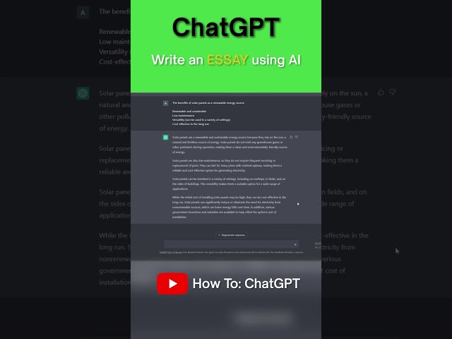 How to write any essay using ChatGPT (NO Plagiarism) #chatgpt #ai #essay class=