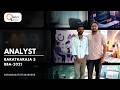 Congratulations, Baratharaja S, for getting placed as an analyst.