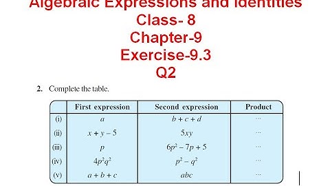 NCERT Solution CLASS-8VIII Math CHAPTER- 9 Algebraic Expressions and Identities Exercise-9.3@bhullar