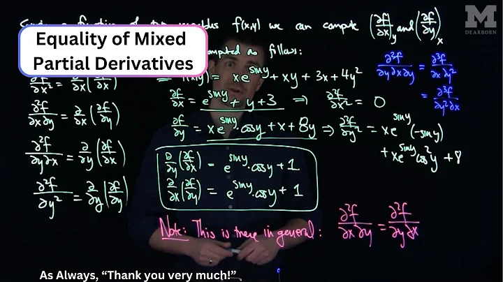 Higher Order Partial Derivatives