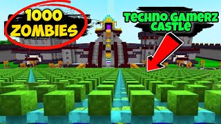 Techno Gamerz Castle VS 1000 ZOMBIES | Minecraft In Hindi