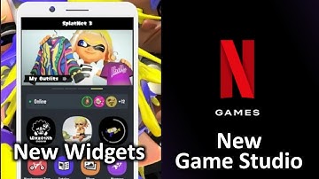 Splatoon 3 Widgets. New Netflix Gaming Studio.