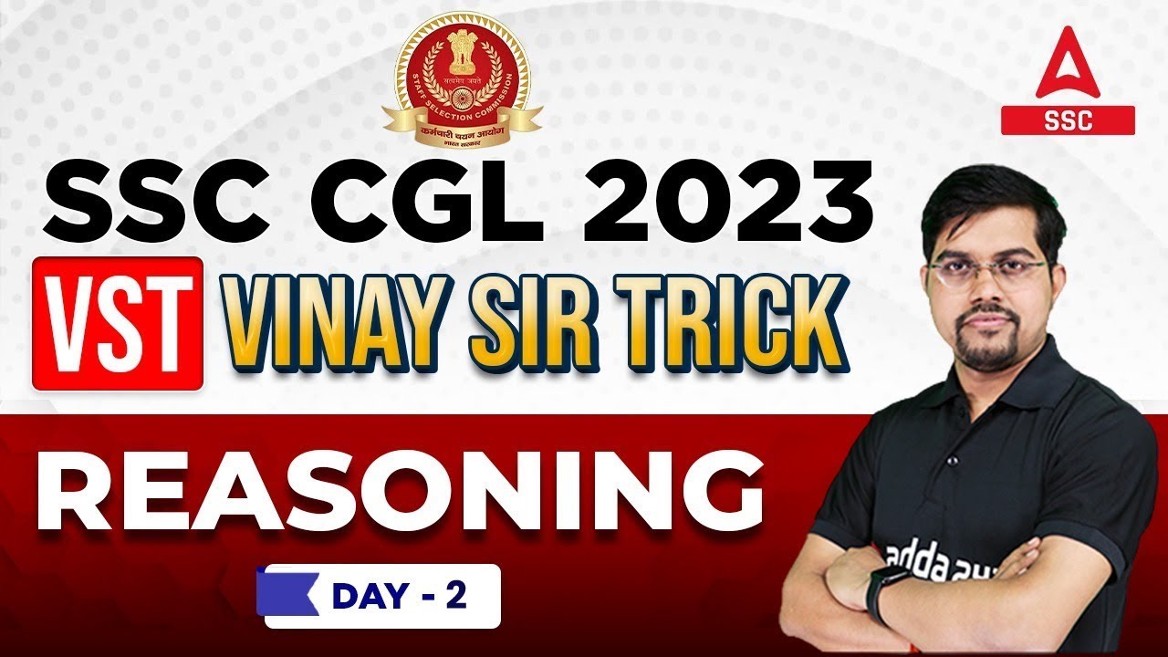 SSC CGL 2023 | Vinay Sir Trick Reasoning Day 2 | SSC CGL Reasoning ...