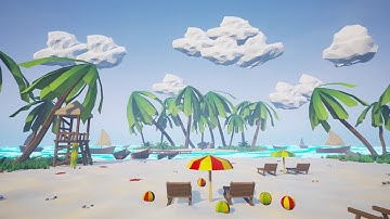 Low Poly Beach - UE4
