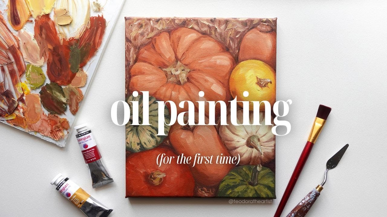 Painting with Oils for the First Time 🖌️ Autumn Still Life Art with ...