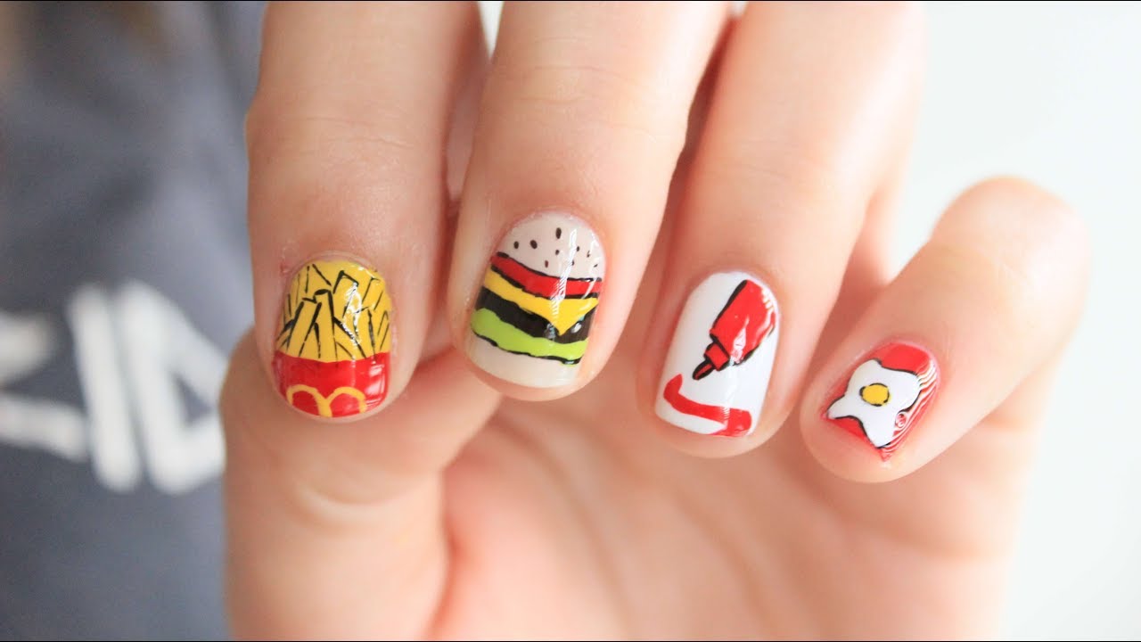 10. Burger Nail Art - wide 9