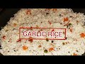 Indian Garlic rice || 5min rice recipe