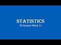 [Statistics] 2025 Spring TA Session Week11