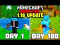 I survived 100 Days in 1.18 Minecraft Hardcore... Here's What Happened!