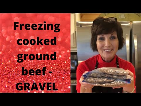 How to FREEZE COOKED GROUND BEEF - making GRAVEL - Save time!