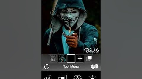 Man burn a lighter effects in werble