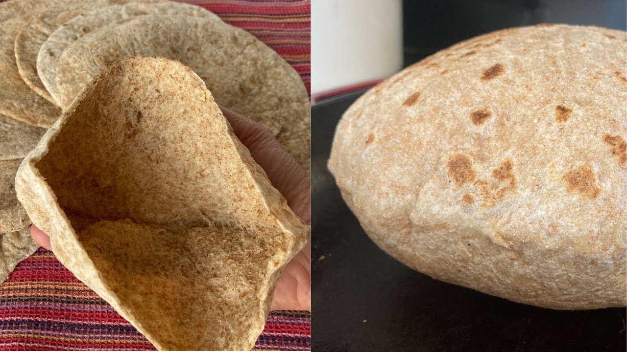 The Arabic thin chewy pliable pita bread recipe, no egg, no sugar, no fat