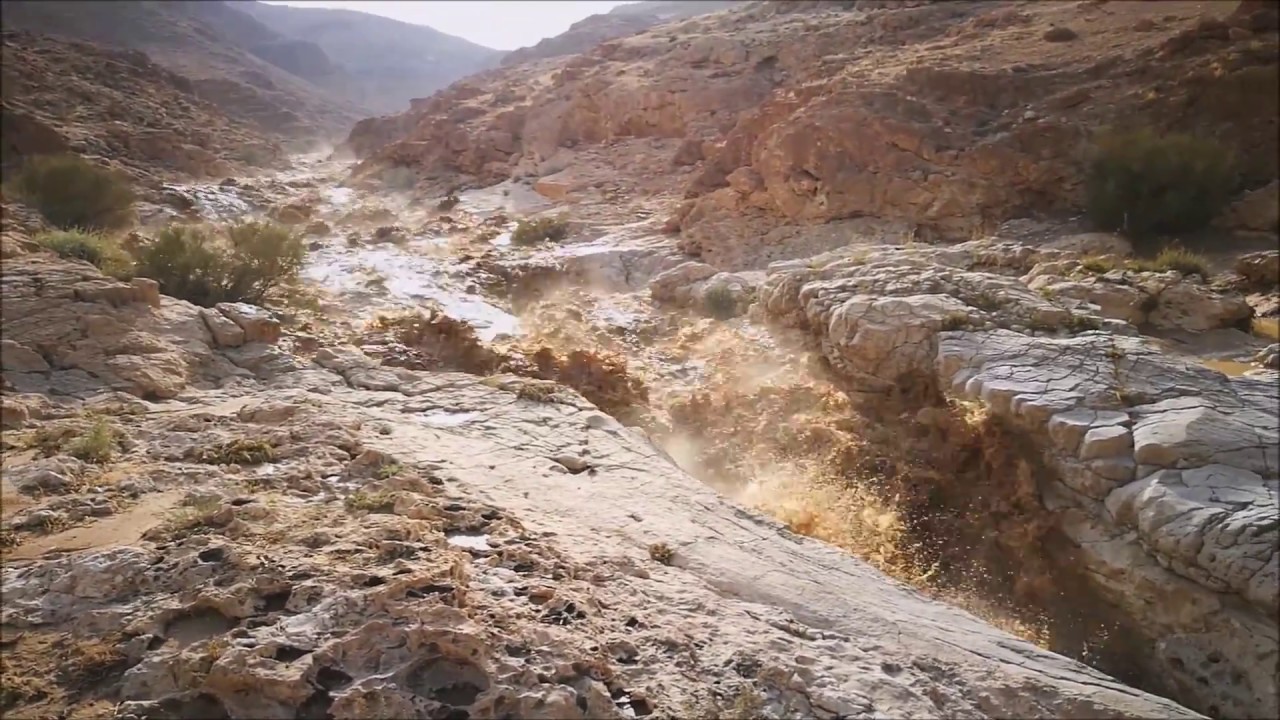 תיעוד נדיר של שטפון בנחל צאלים - גל ראשון .27.04.2018. amazing surprising flash flood